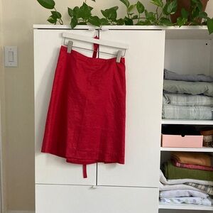 🍁3x50🍁 Red silk skirt